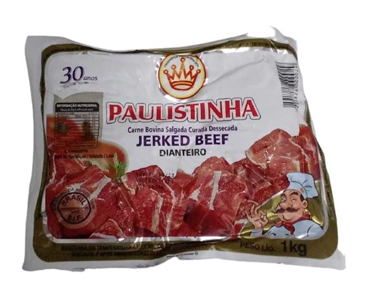 Carne Bovina Salgada Paulistinha Curada Dessecada Dianteiro 1kg image number 0
