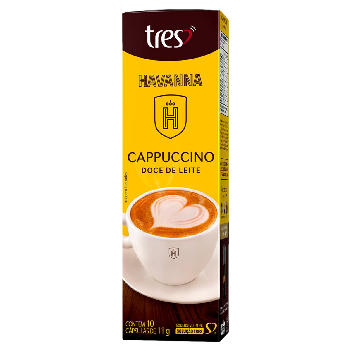 Cappuccino em Cápsula Tres Doce de Leite Havanna 110g 10 Cápsulas
