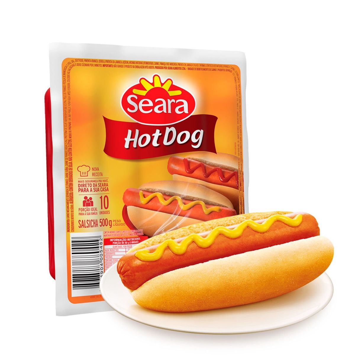 Salsicha Hot Dog Seara 500g image number 1