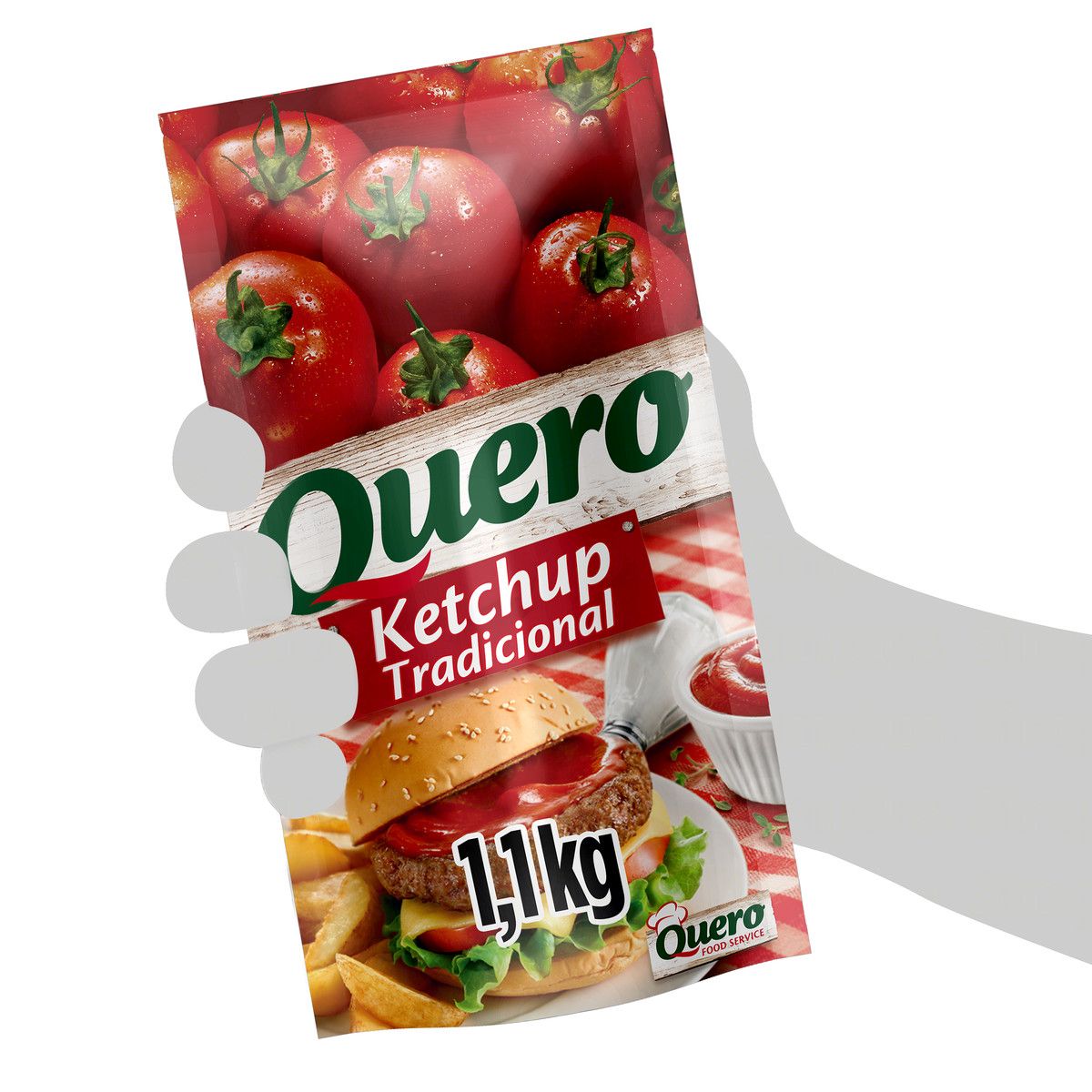 Ketchup Tradicional Quero Food Service Sachê 1,1kg image number 7