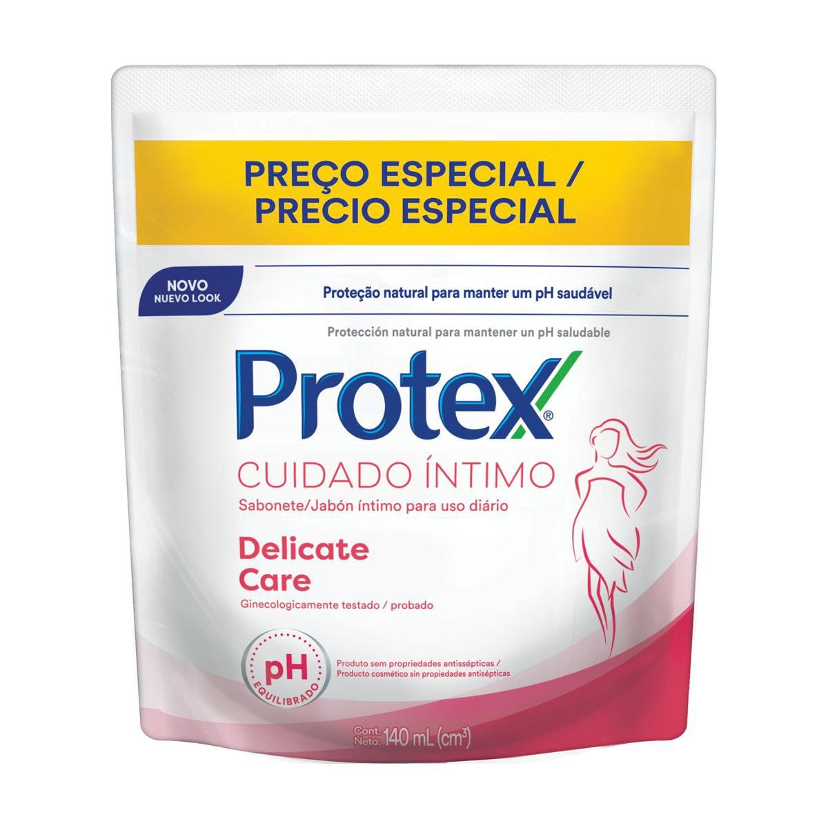 Sabonete Líquido Íntimo Protex Delicate Care Refil 140ml