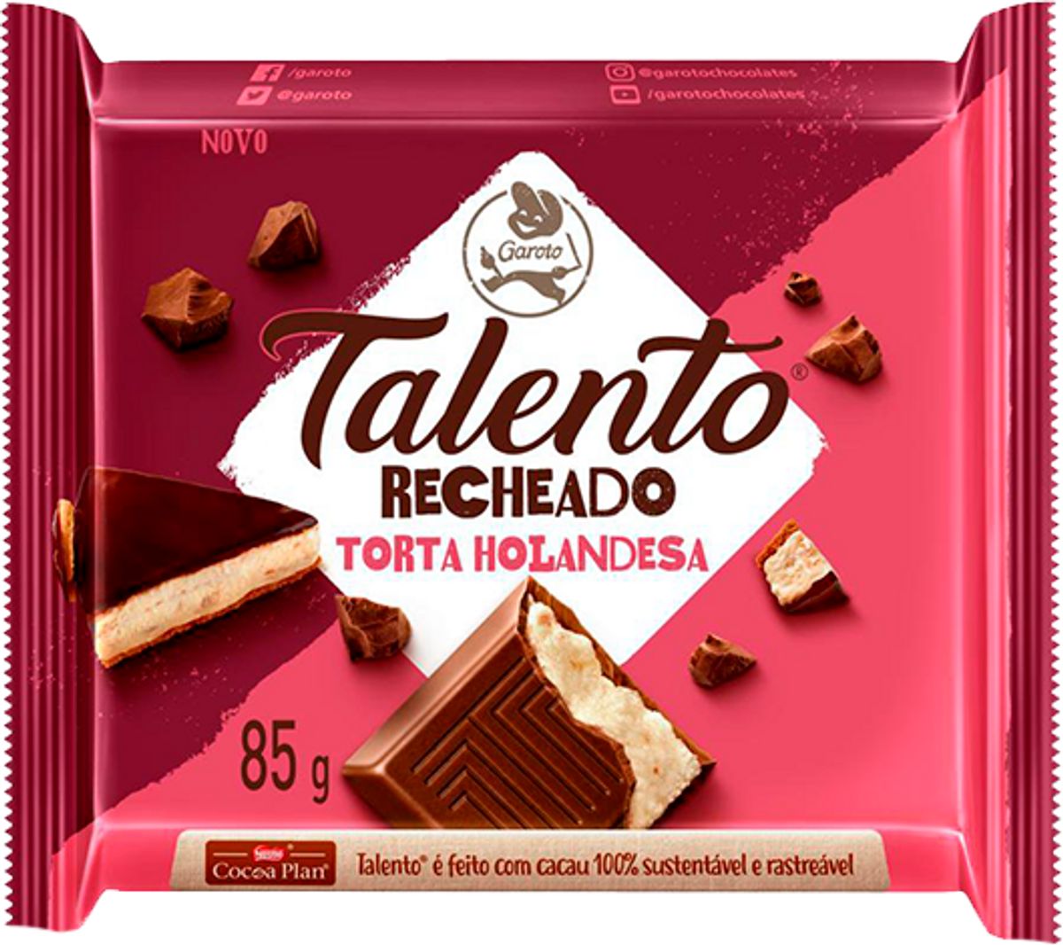Chocolate TALENTO Recheado Torta Holandesa 85g