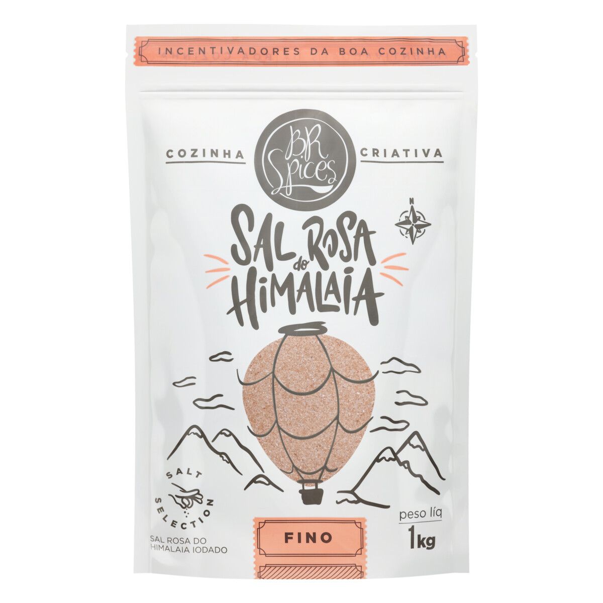 Sal Rosa do Himalaia Fino BR Spices Pouch 1kg