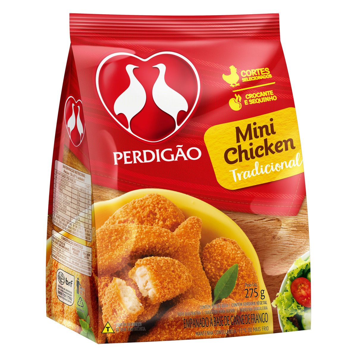 Empanado de Frango Tradicional Perdigão Mini Chicken Pacote 275g