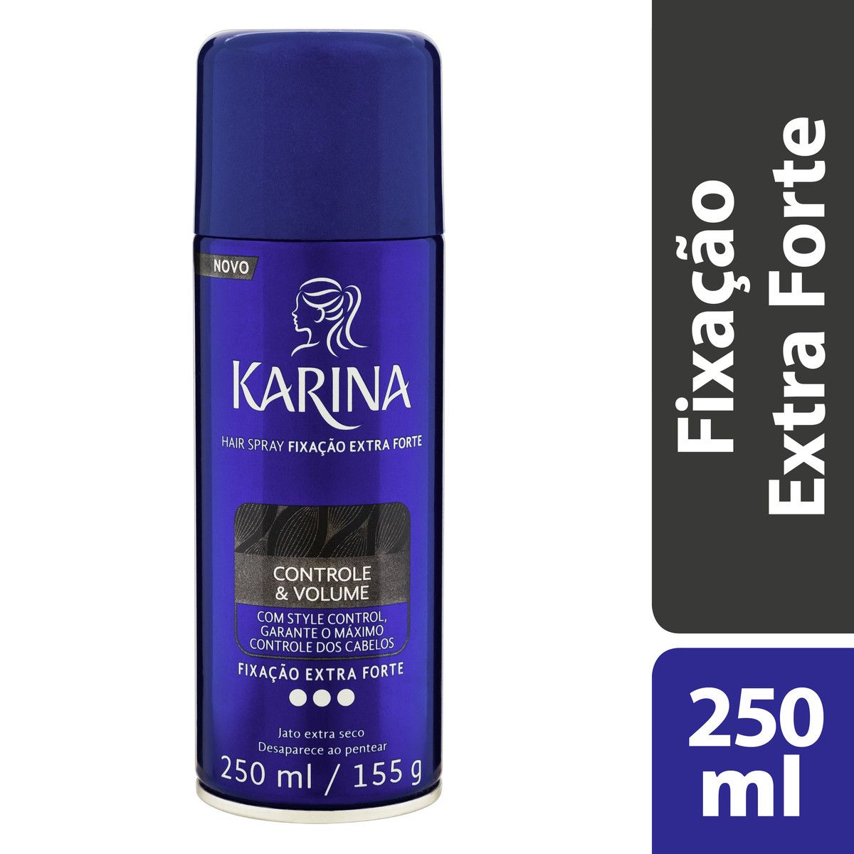 Hair Spray Extraforte Karina Controle & Volume Frasco 250ml image number 1