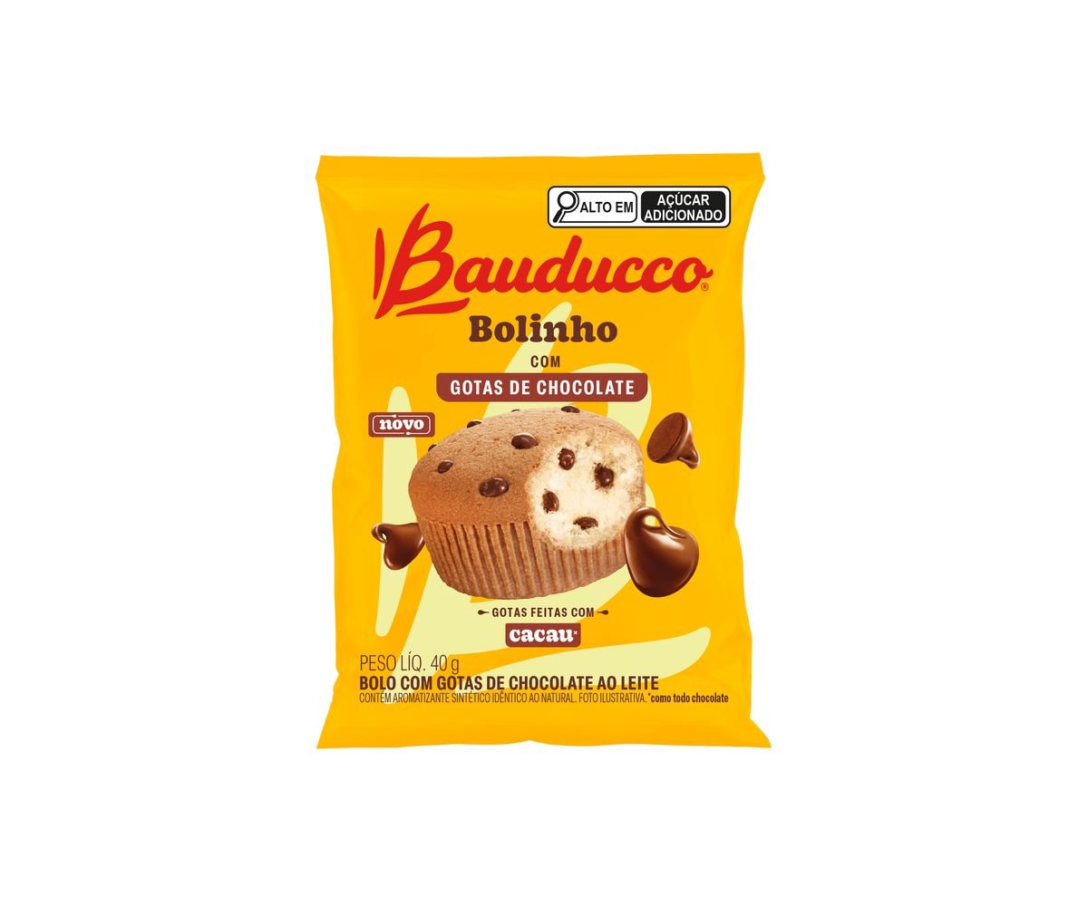 Bolinho Bauducco Gotas de Chocolate Pacote 40g