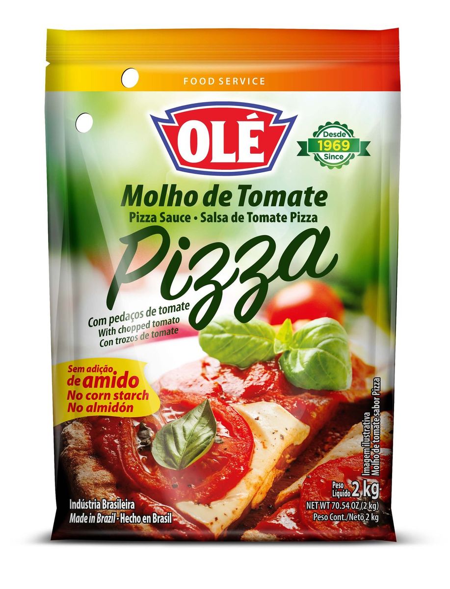 Molho de Tomate Olé Pizza Sachê 2kg