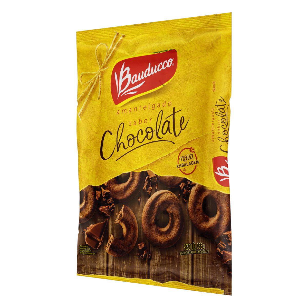 Biscoito Amanteigado Chocolate Bauducco Pacote 335g Embalagem Econômica image number 2