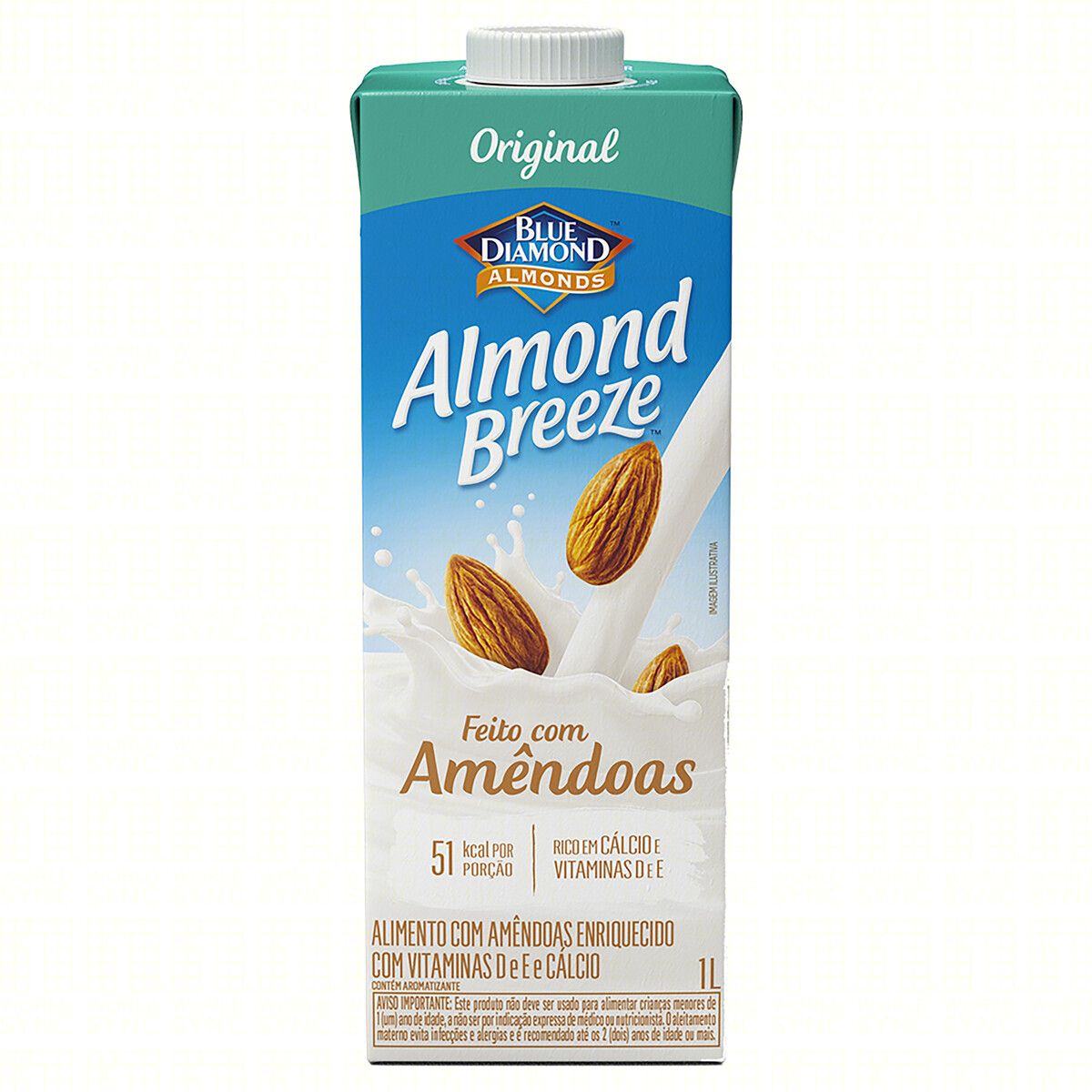 Alimento Almond Breeze com Amêndoas Original 1l