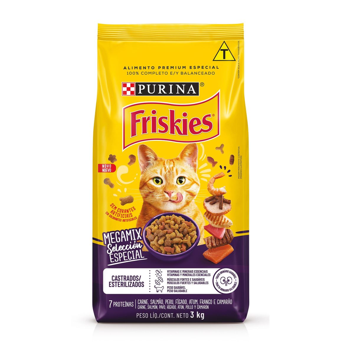 Alimento Friskies Gatos Castrados Adultos Megamix 3kg
