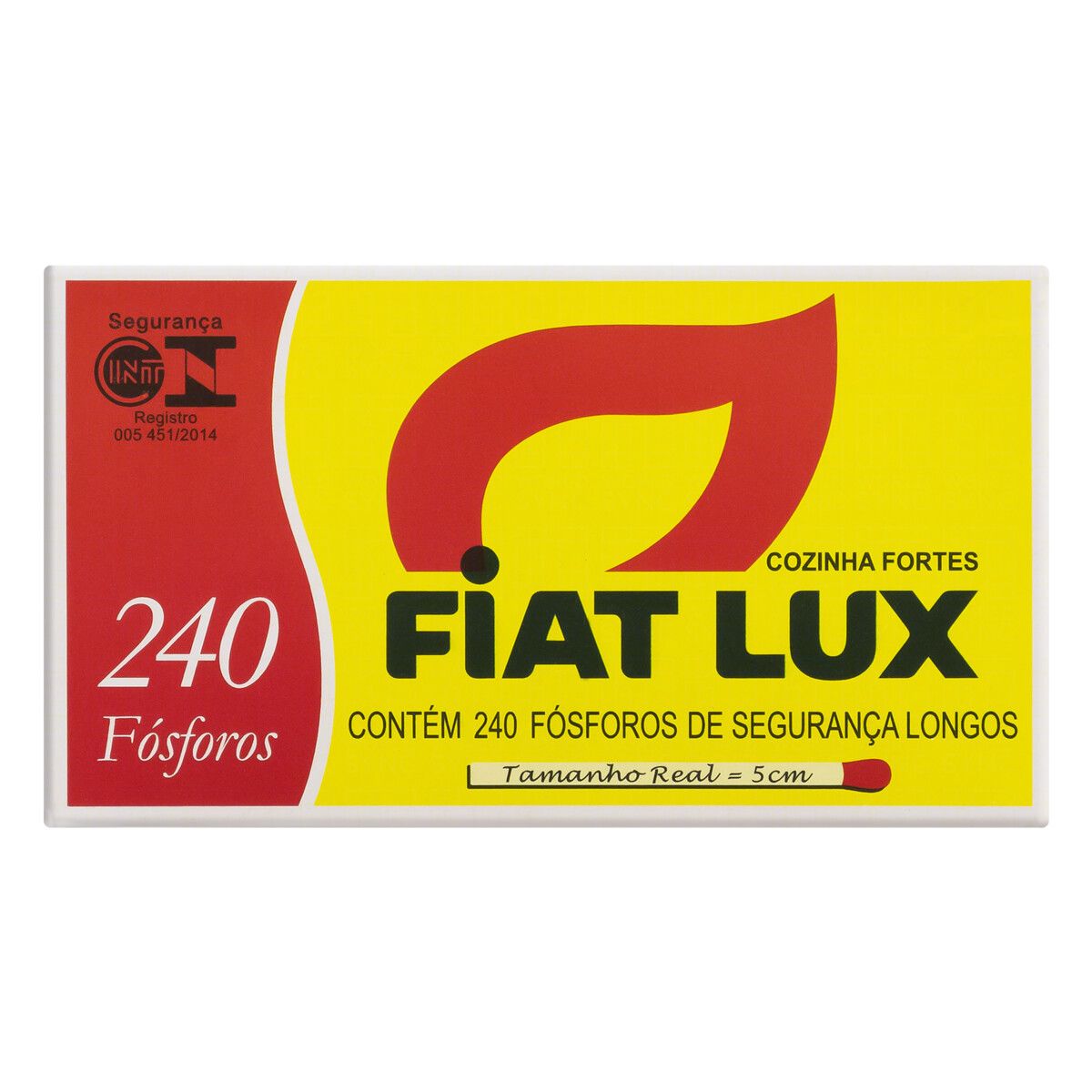 Fósforo de Segurança Longo Fiat Lux 5cm 240 Unidades image number 0
