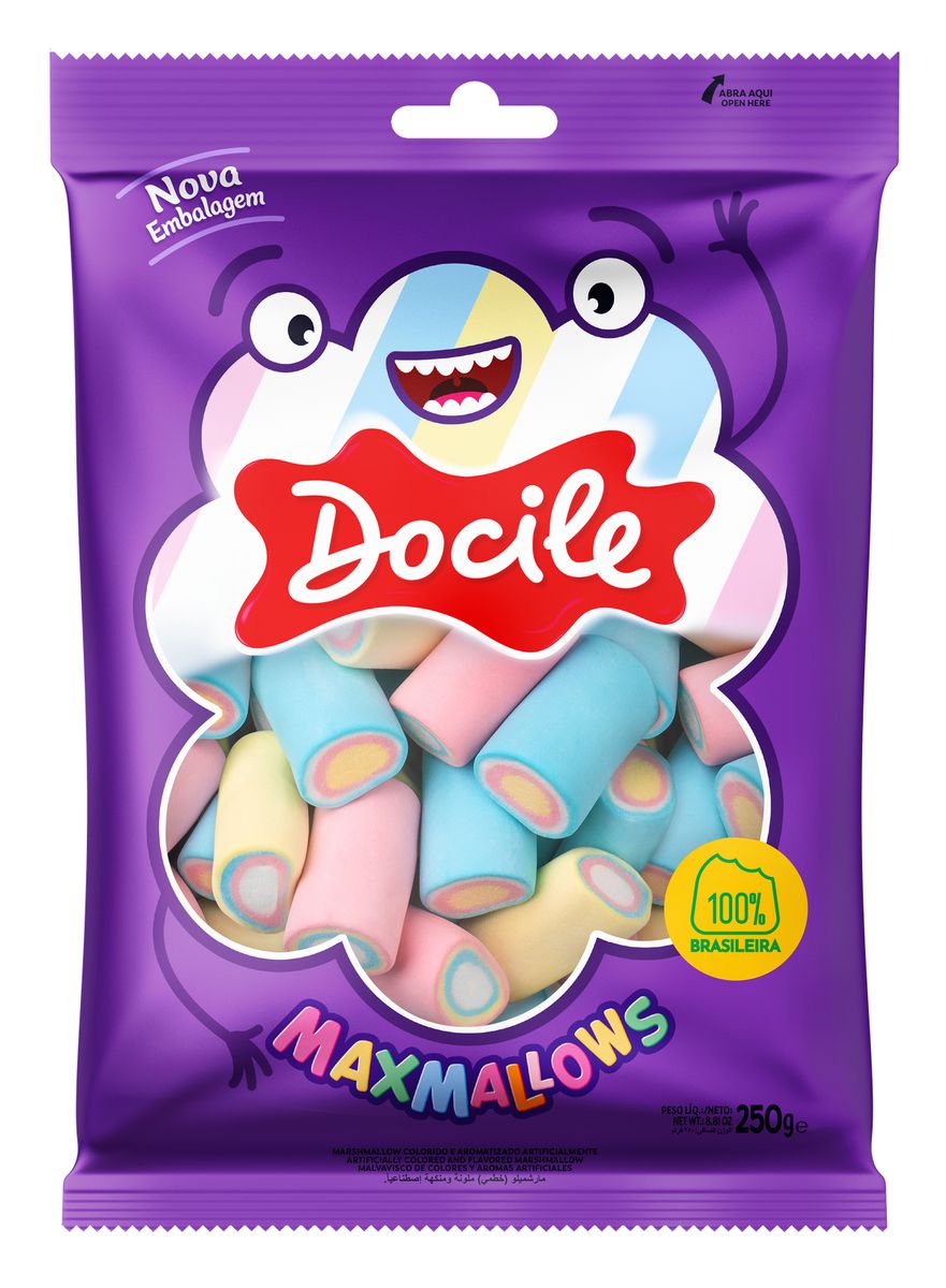 Marshmallow Docile Tubo Maxmallows 250g image number 0