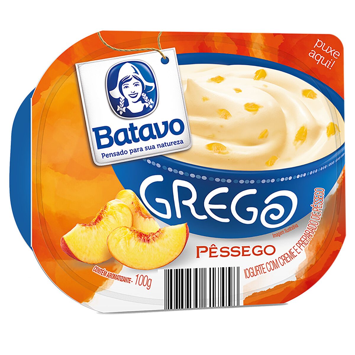 Iogurte Grego Batavo Pêssego Pote 100g image number 0