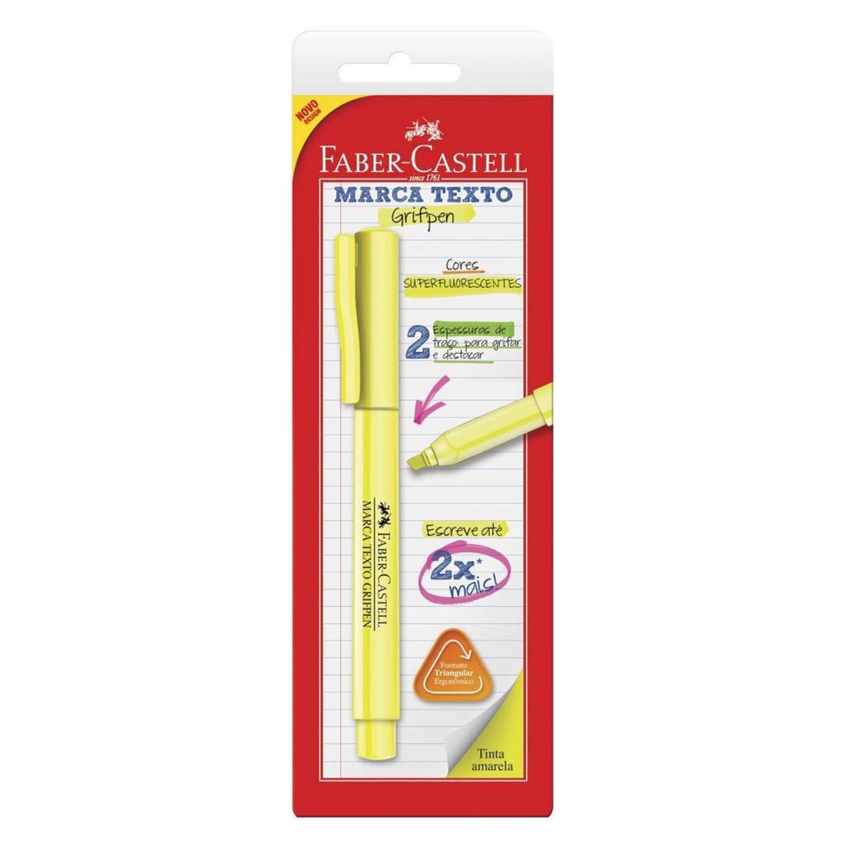 Marca Texto Faber Castell Grifpen Amarelo image number 0