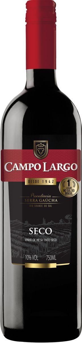 Vinho Brasileiro Seco Campo Largo Serra Gaúcha Garrafa 750ml