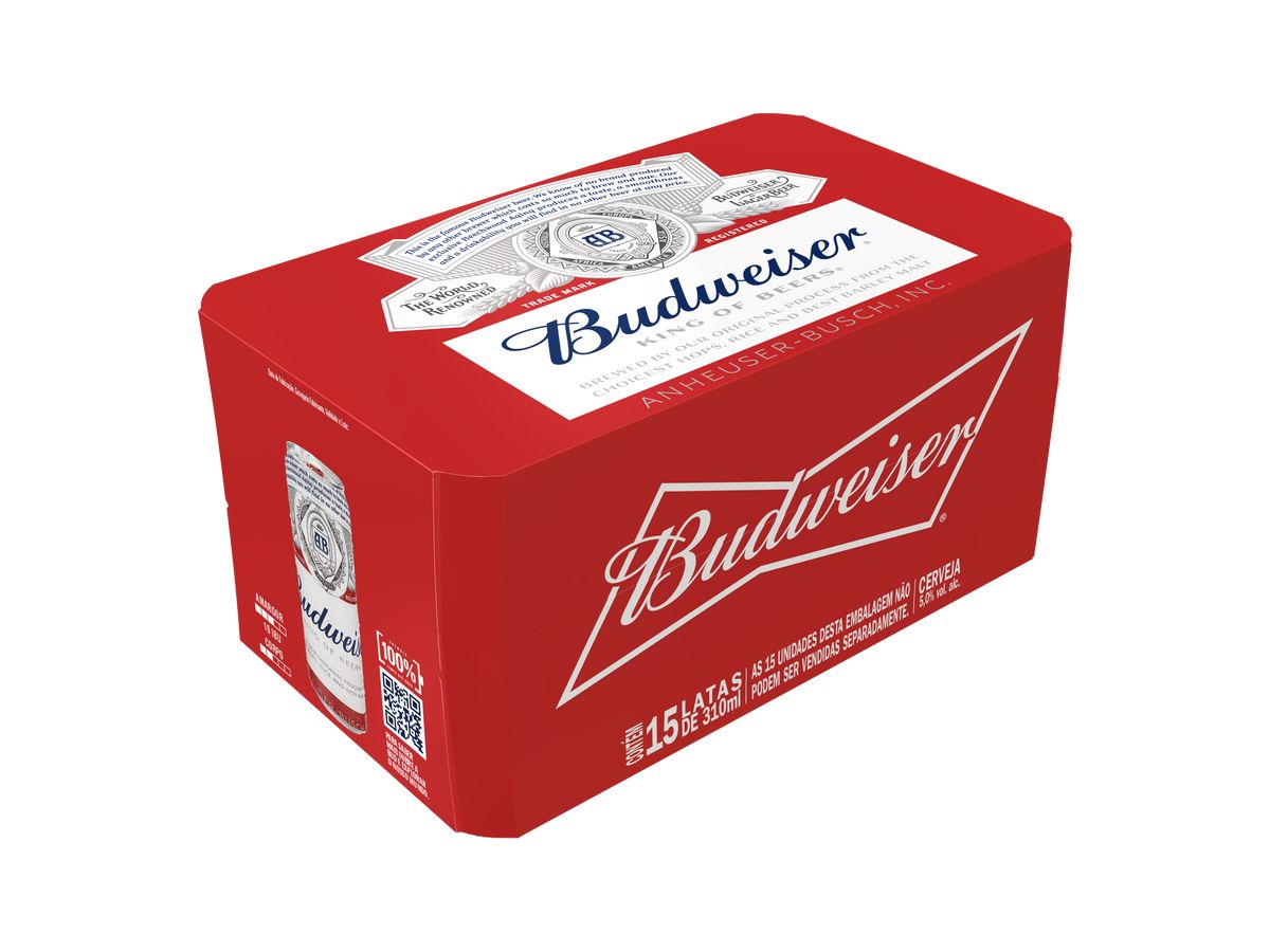 Cerveja Budweiser 310ml Lata (Pack com 15 und)