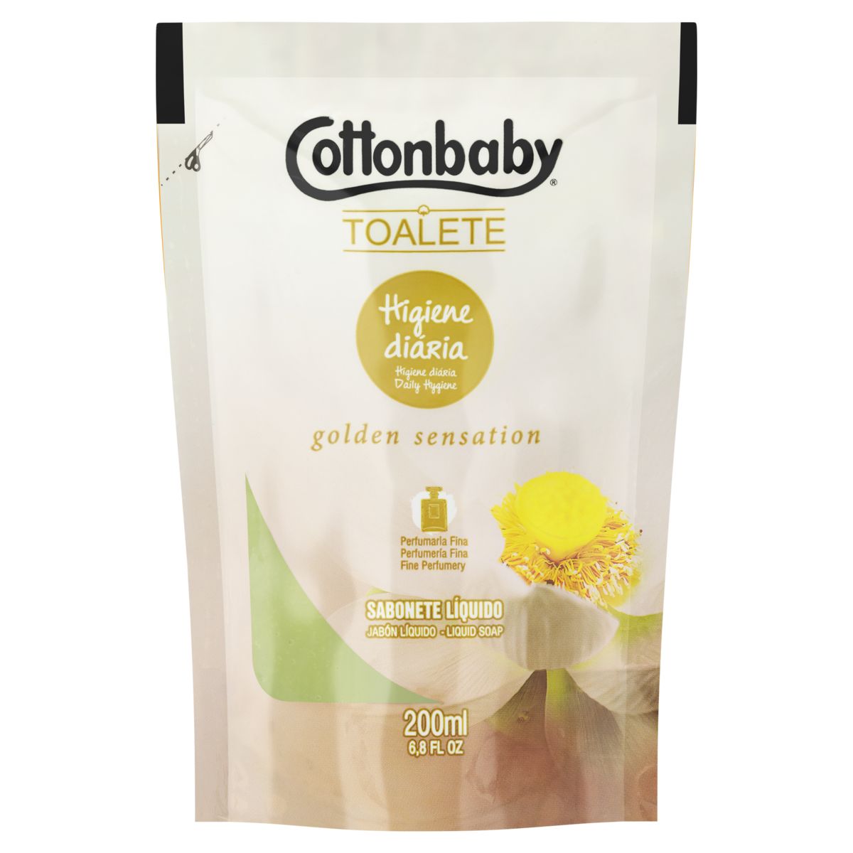 Sabonete Líquido Cottonbaby Toalete Golden Sensation 200ml