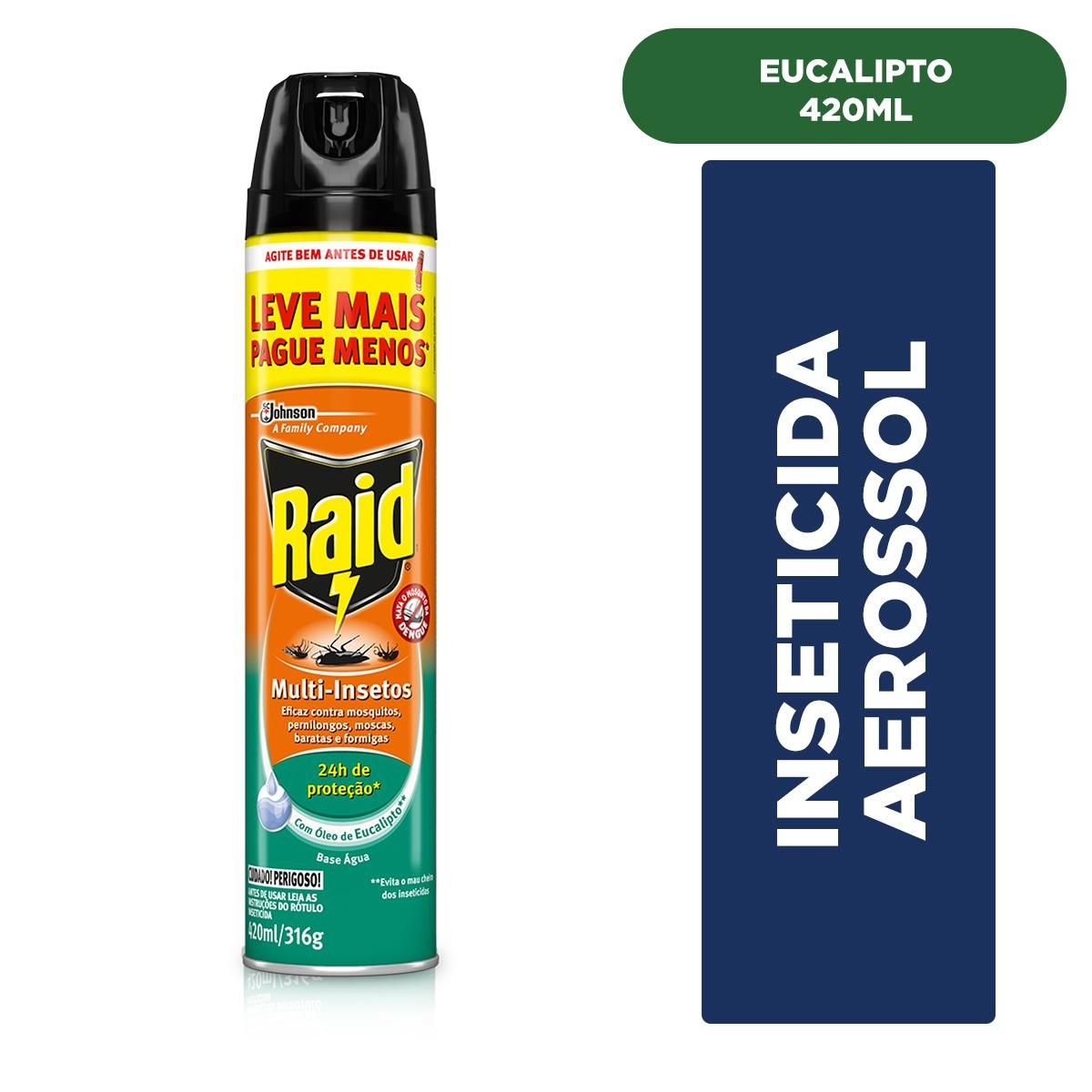 Inseticida Raid Multi-insetos Spray Eucalipto 420ml Leve Mais Pague Menos image number 1
