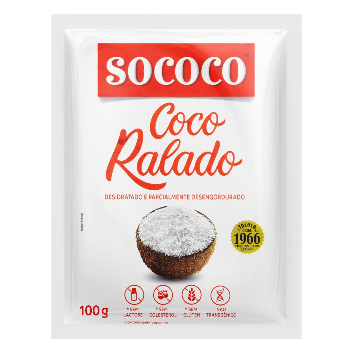 Coco Ralado Sococo Desidratado Pacote 100g