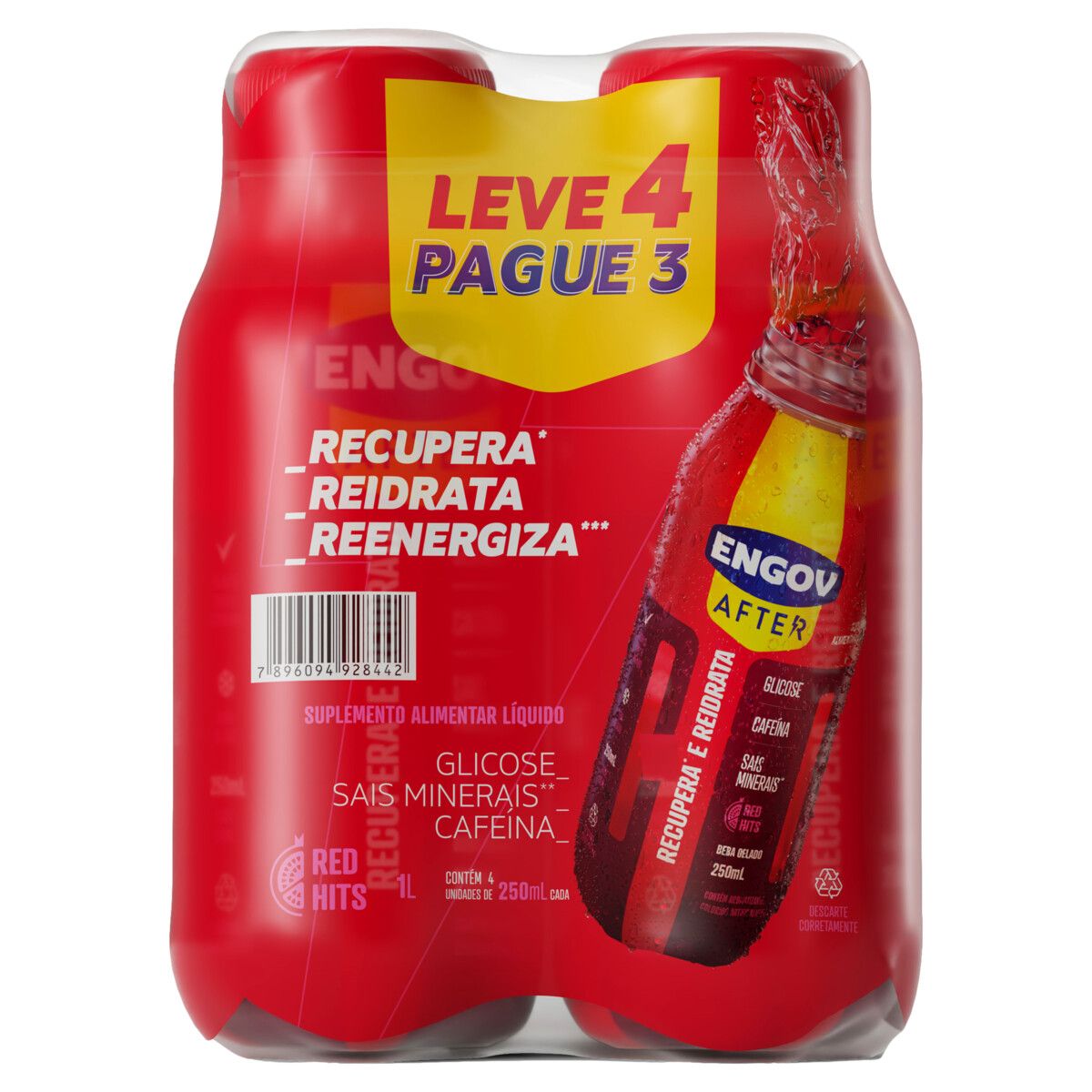 Engov After Red Hits 250ml Cada Leve 4 Pague 3 Unidades