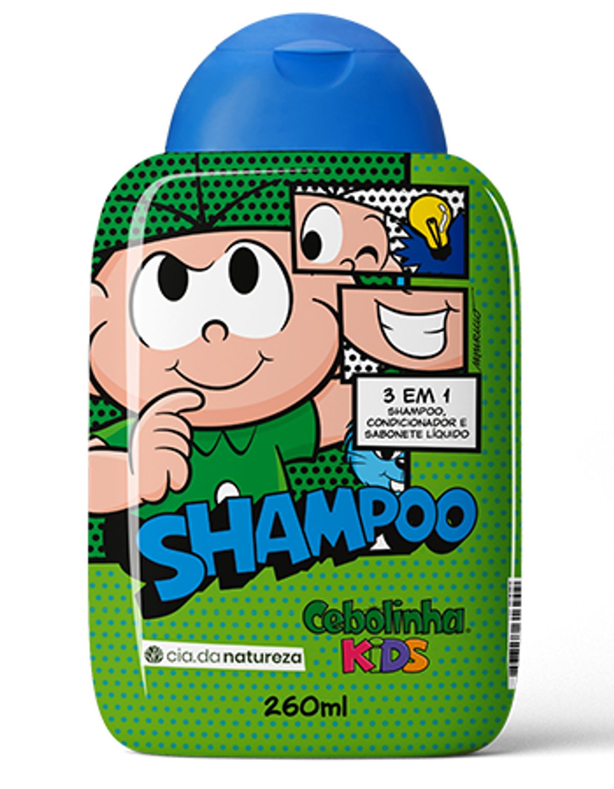 Shampoo 3 em 1 Cebolinha Kids 260ml image number 0