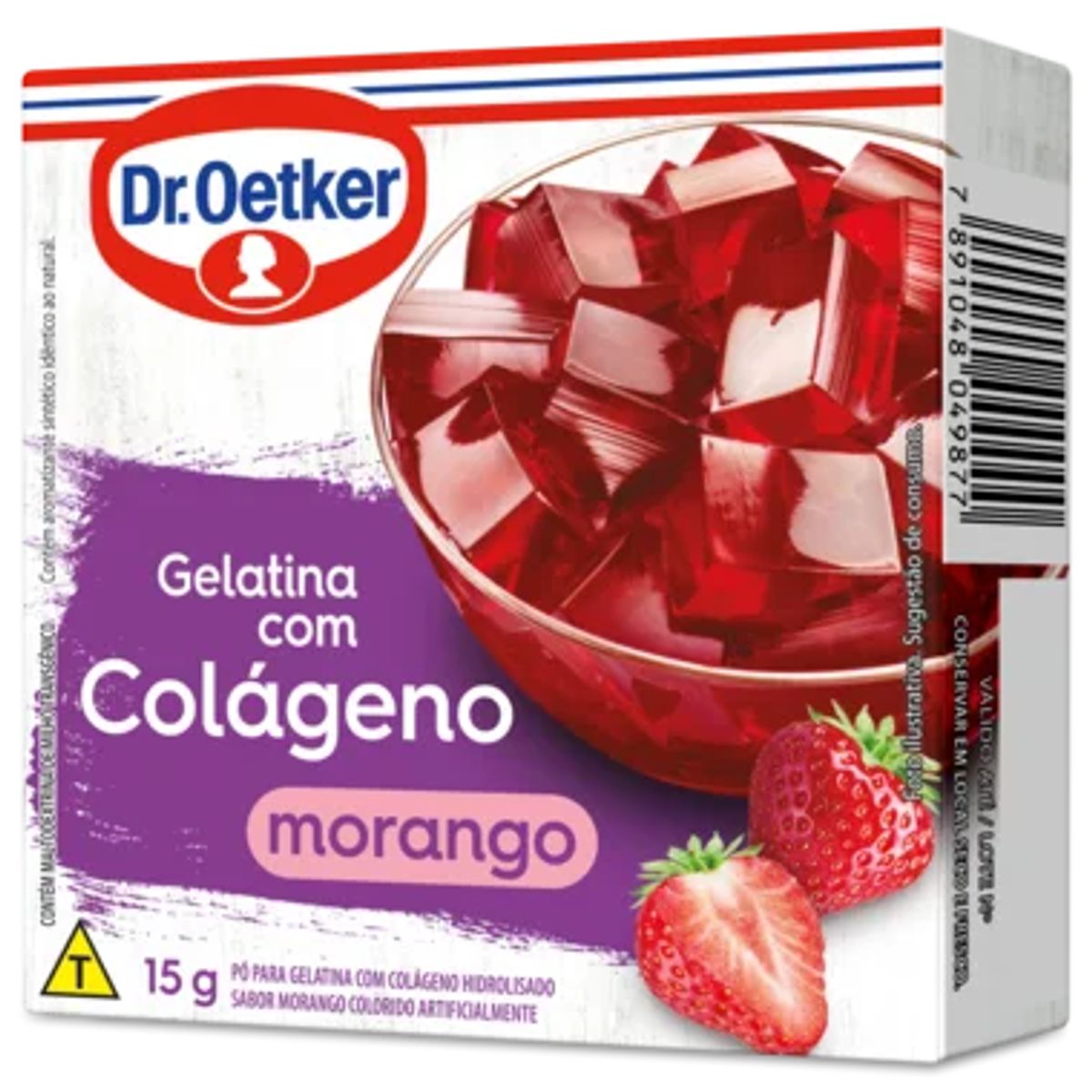 Gelatina Dr.Oetker com Colágeno Sabor Morango 15g