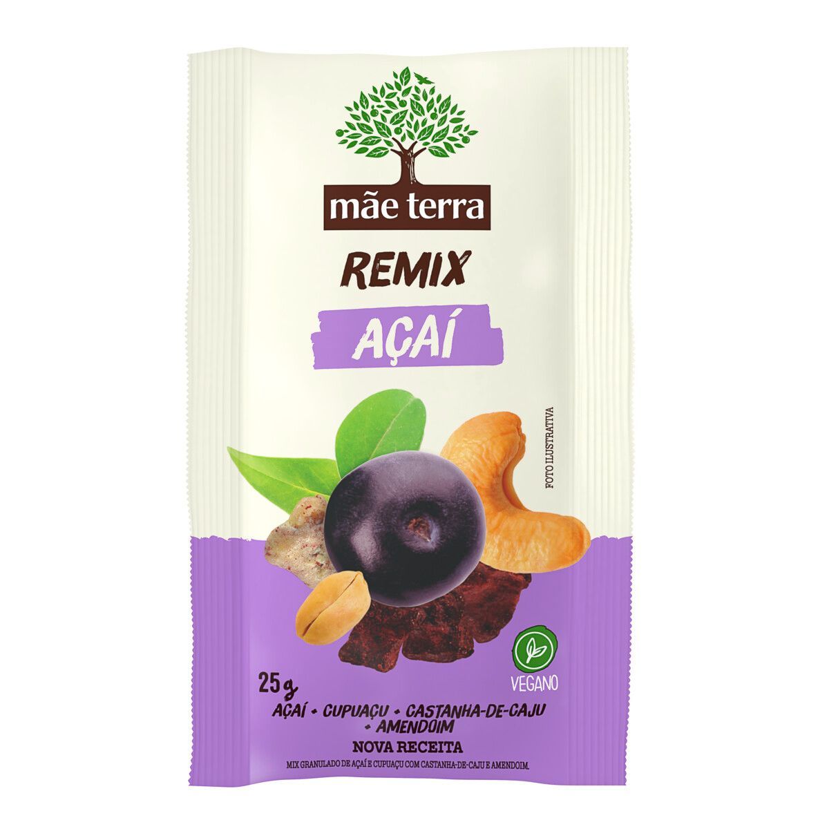 Mix de Frutas e Sementes Açaí Mãe Terra Remix Pacote 25g