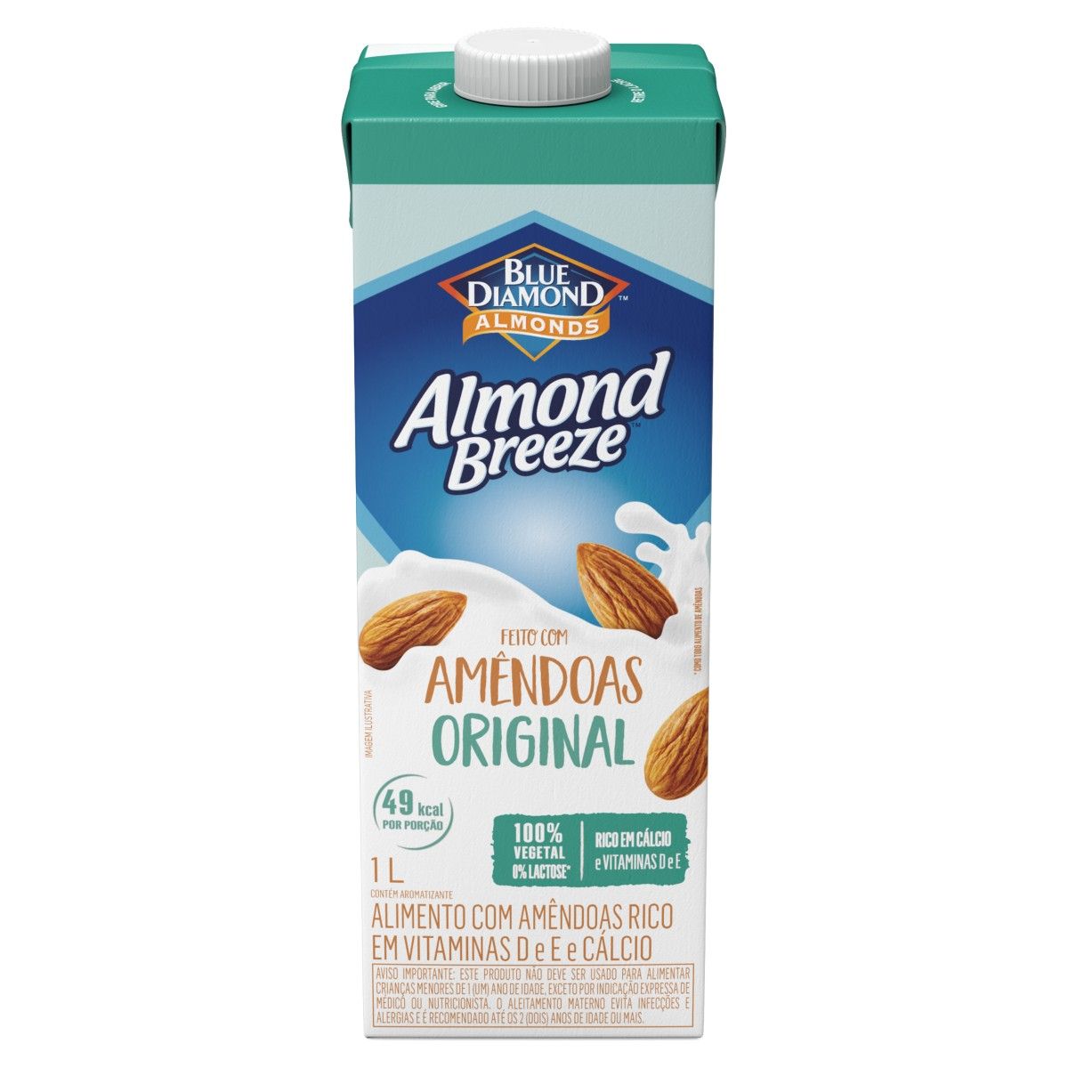 Alimento Almond Breeze com Amêndoas Original 1l