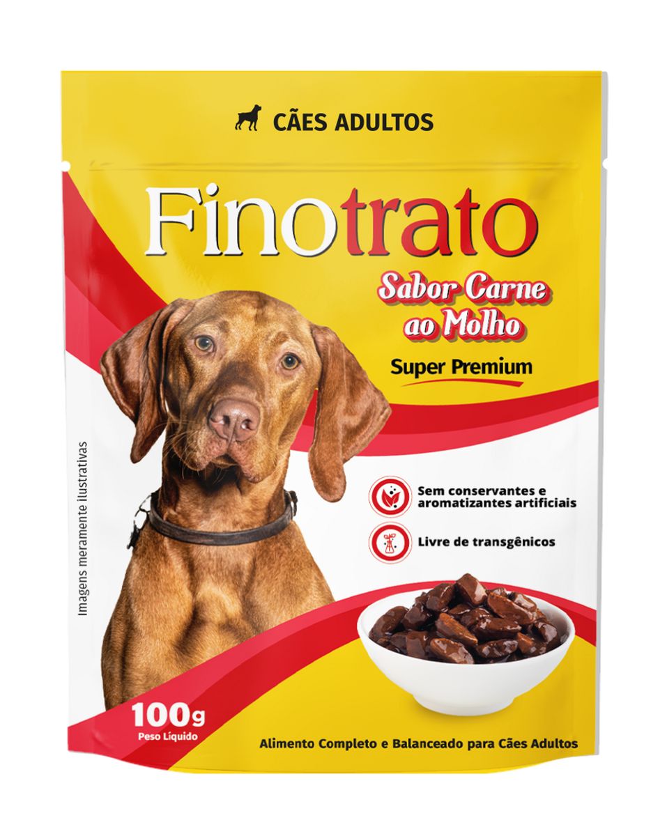 Alimento para Cães Adultos Finotrato Carne ao Molho 100g image number 0