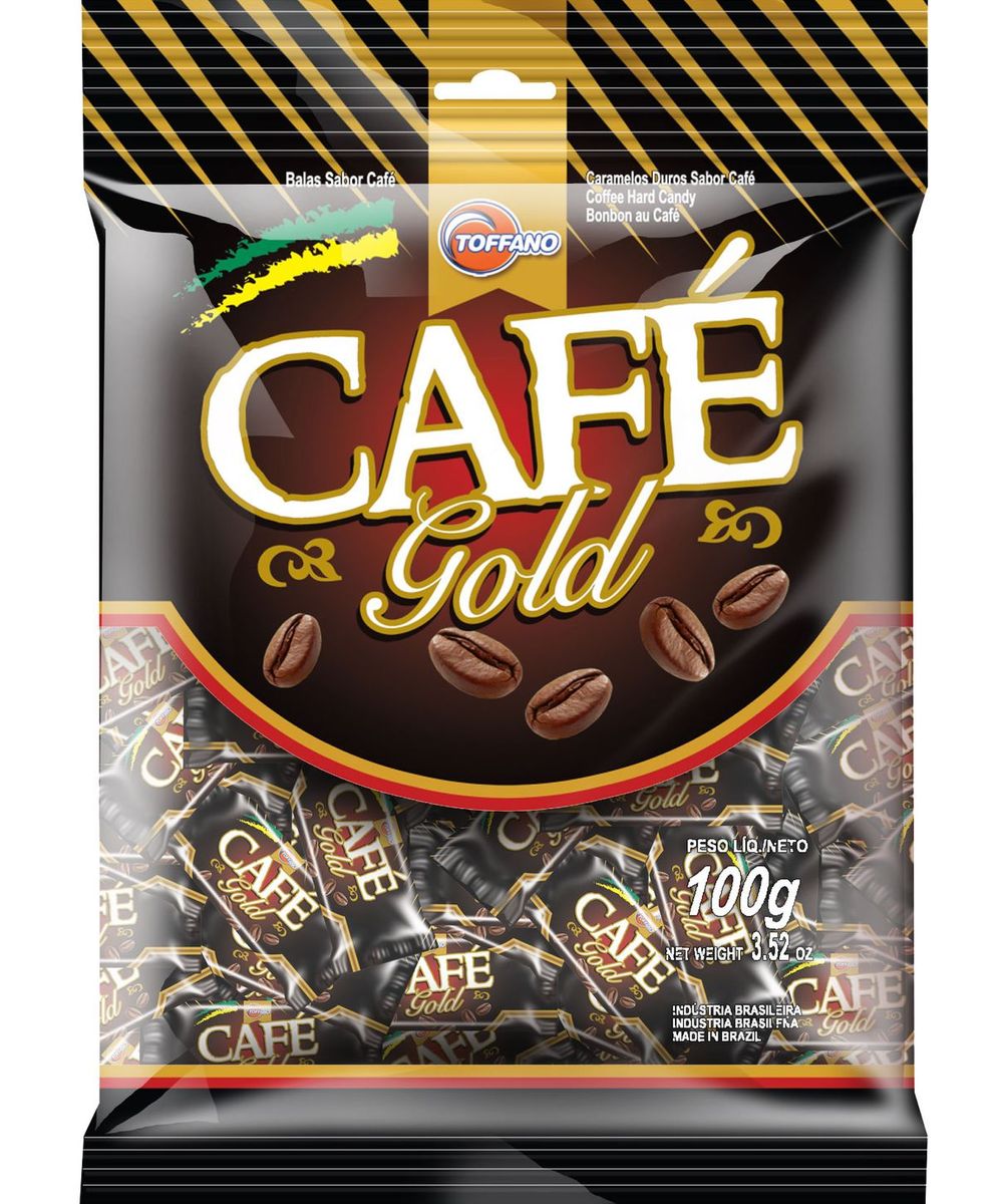 Bala Toffano Sabor Café Gold Pacote 100g