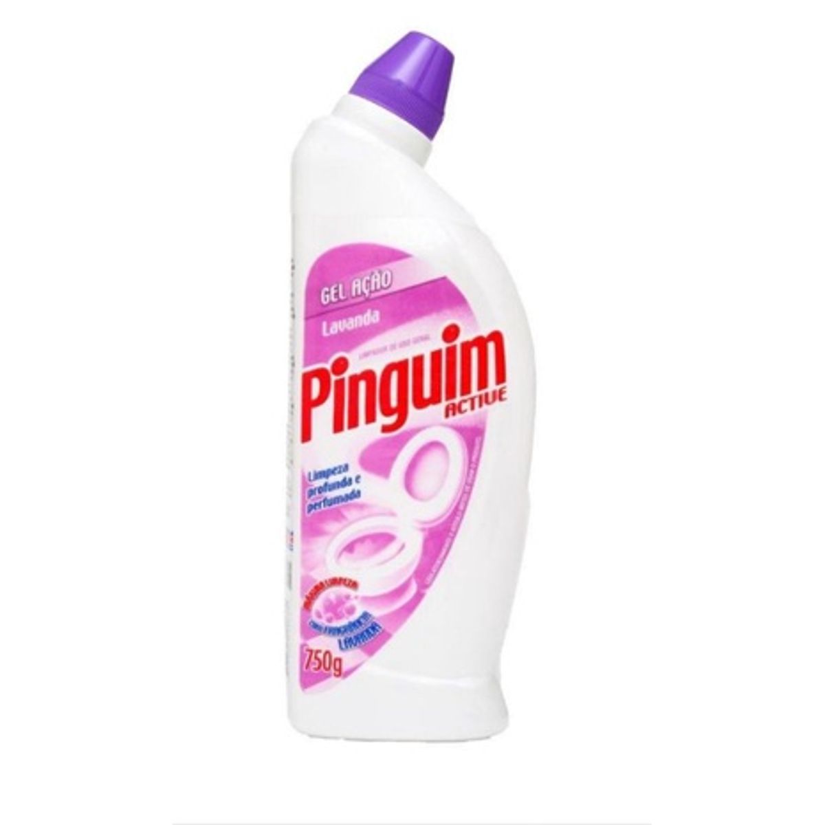 Higienizador Sanitário Pinguim Active Gel Lavanda 750g image number 0