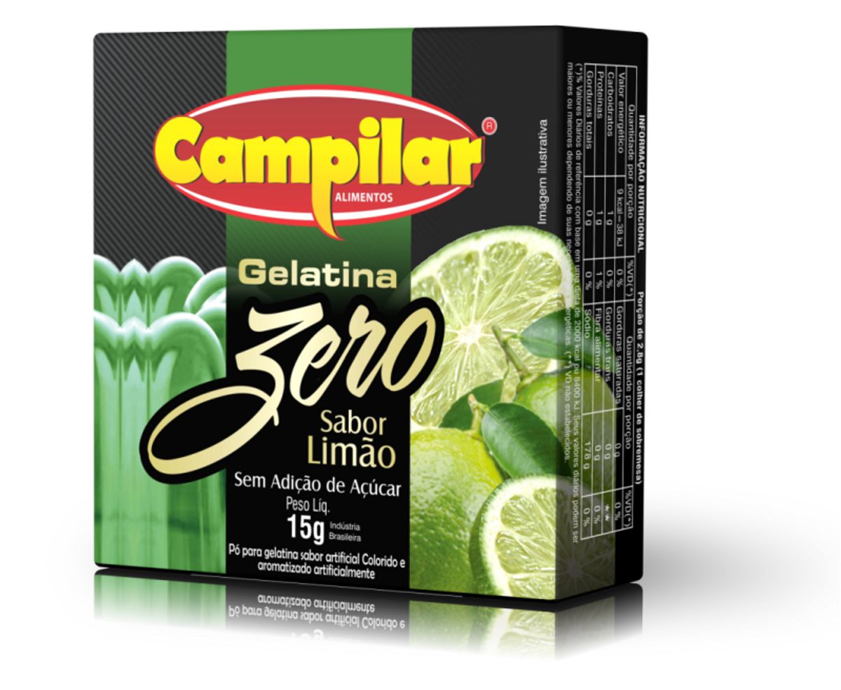 Gelatina em Pó Campilar Sabor Limão Zero 15g