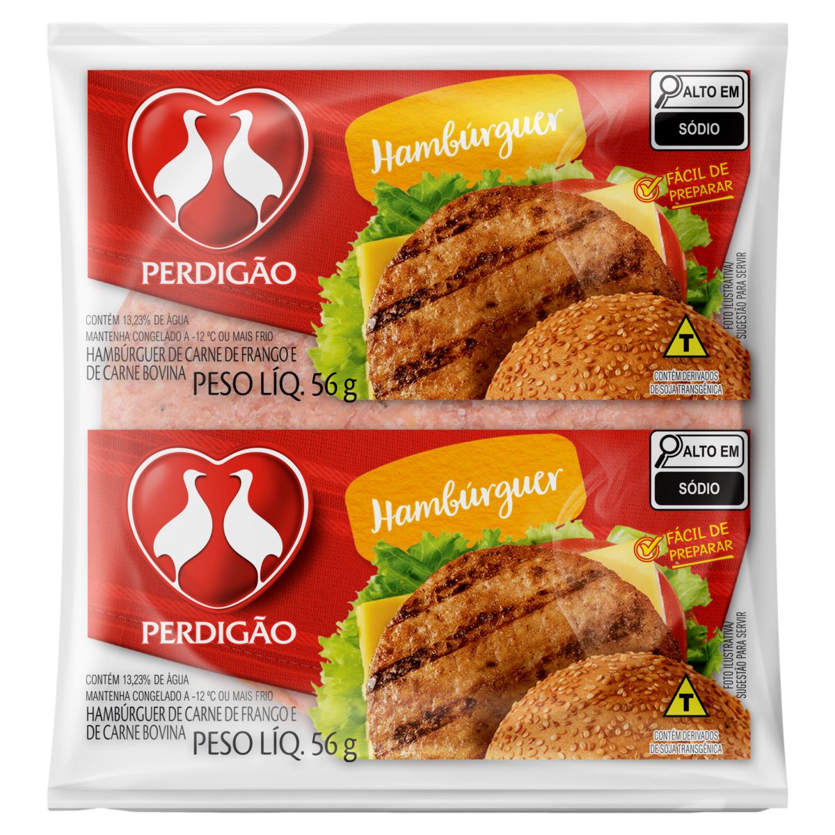 Hambúrguer de Carne de Frango e Bovina Perdigão Pacote 56g image number 0