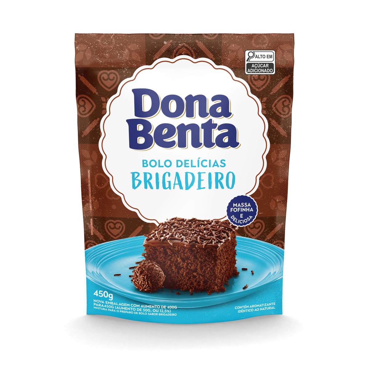 Mistura para Bolo Dona Benta Brigadeiro Pacote 400g image number 0