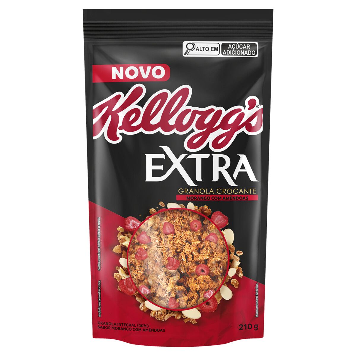 Granola Crocante Morango com Amêndoas Kellogg's Extra 210g