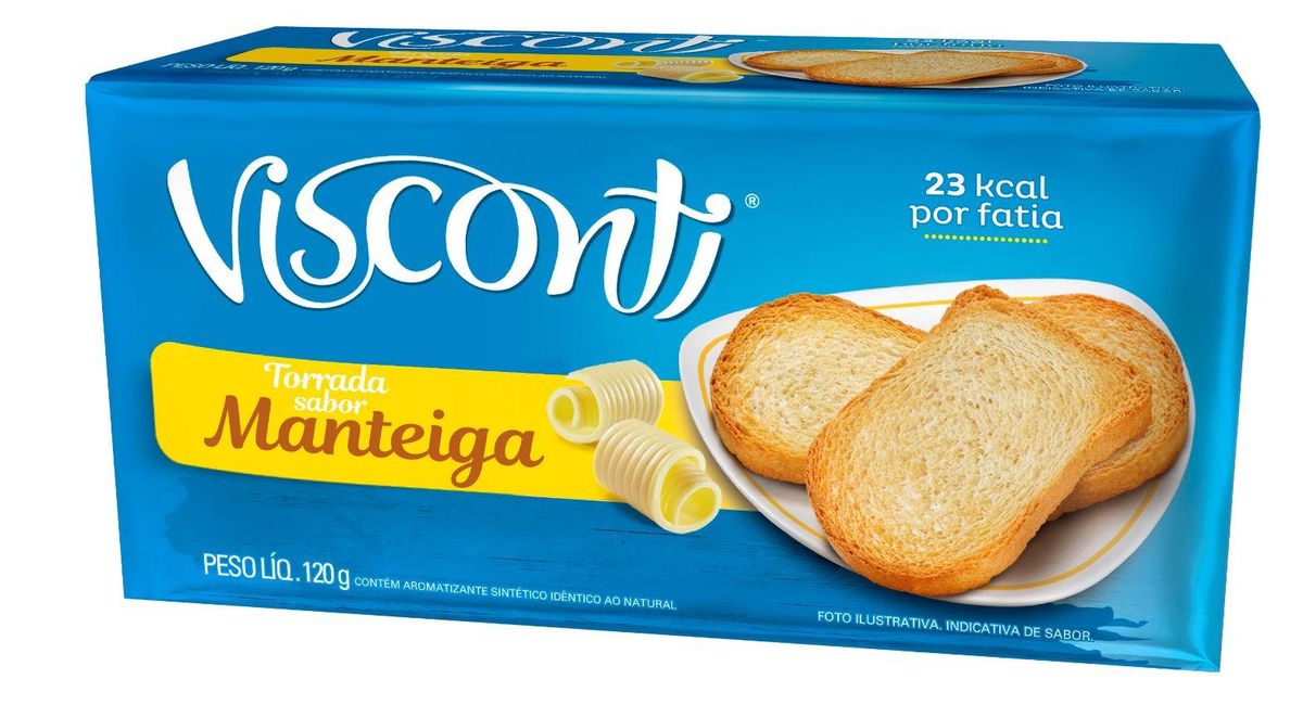 Torrada Visconti Manteiga Pacote 120g