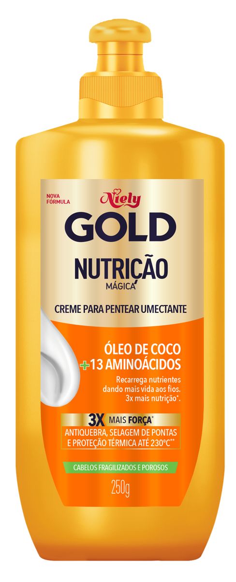 Creme para Pentear Niely Gold Nutrição Poderosa Frasco 250g
