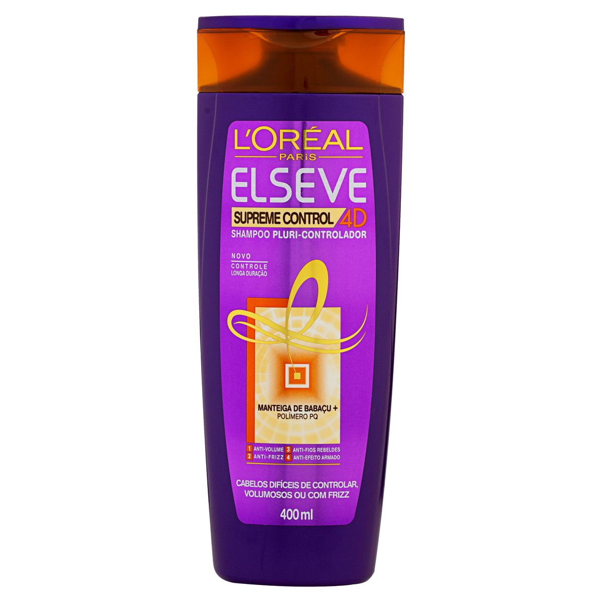Shampoo L'Oréal Paris Elseve Supreme Control 4D Frasco 400ml