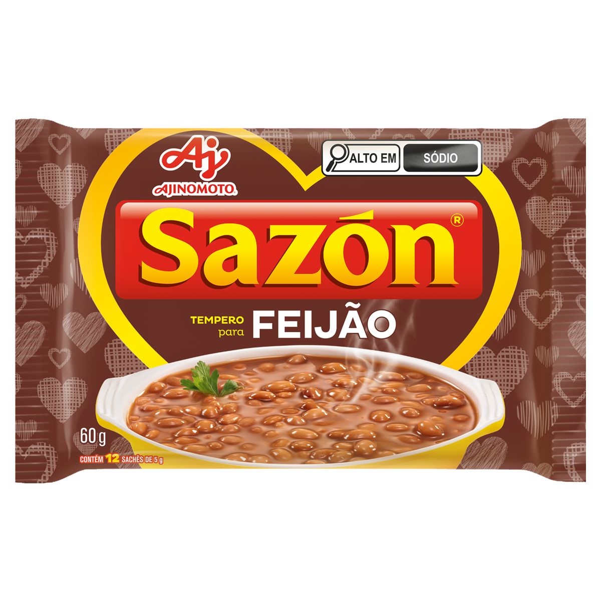 Tempero para Feijão Sazón Pacote 60g 12 Unidades image number 0