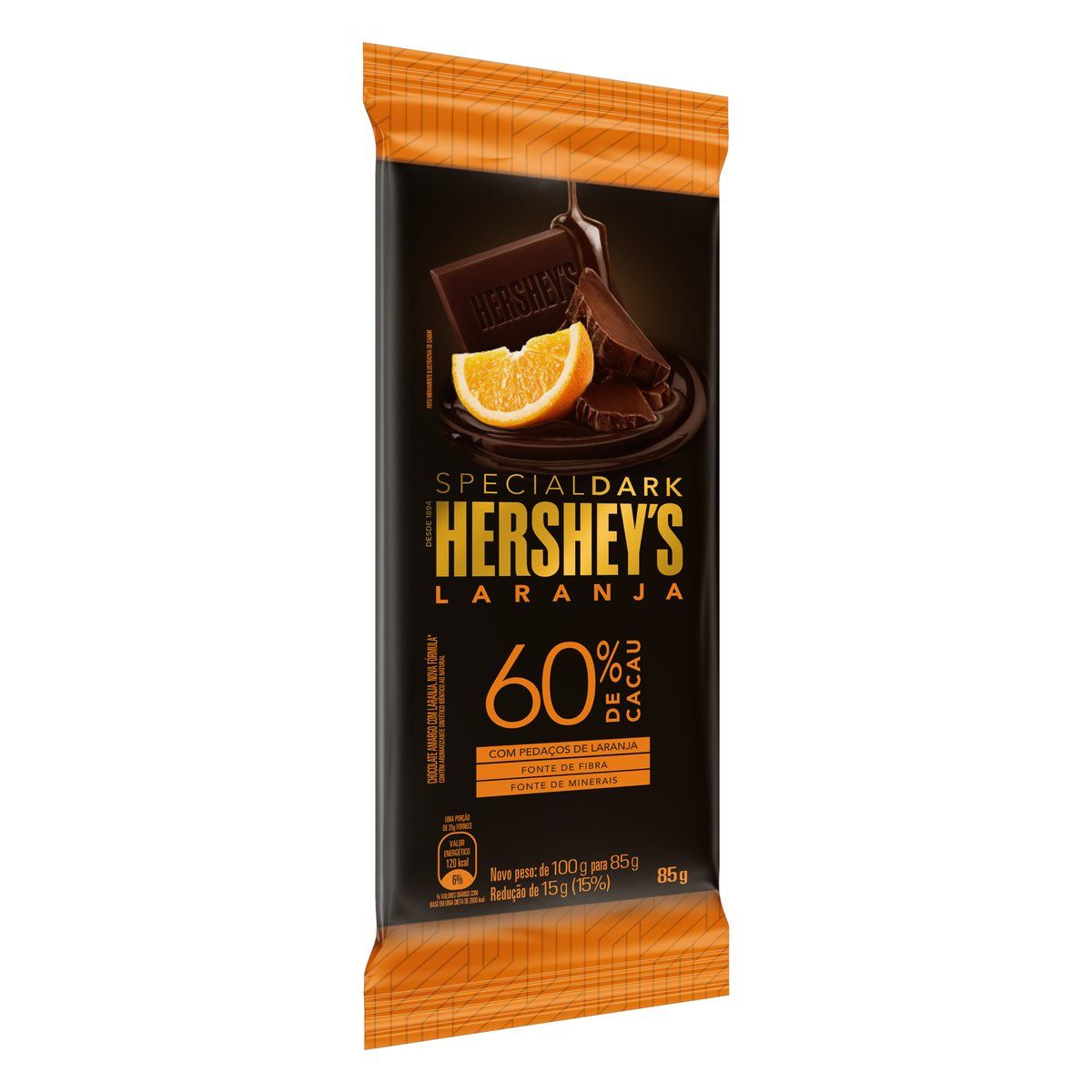 Chocolate Hershey's Laranja 60% Cacau 85g image number 3
