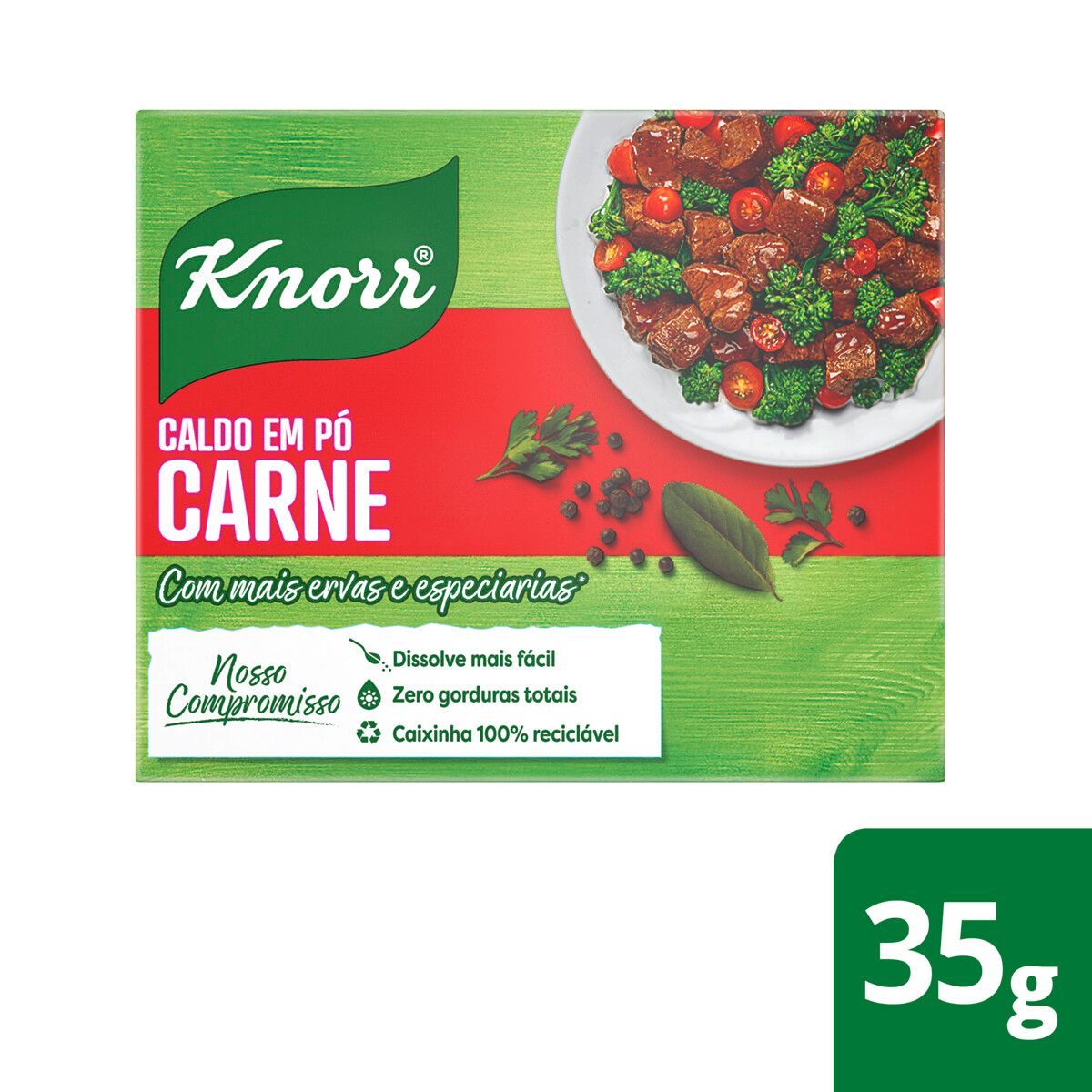 Caldo em Pó Knorr Carne 35g 5 Sachês image number 1