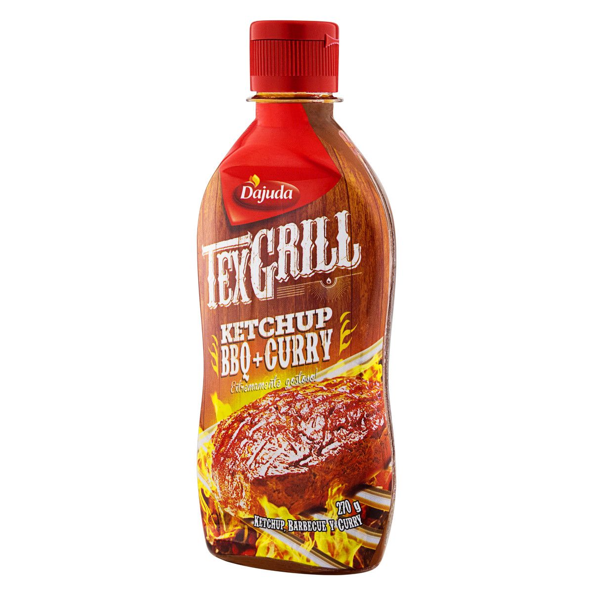 Ketchup com Barbecue e Curry Dajuda Texgrill Squeeze 270g image number 2
