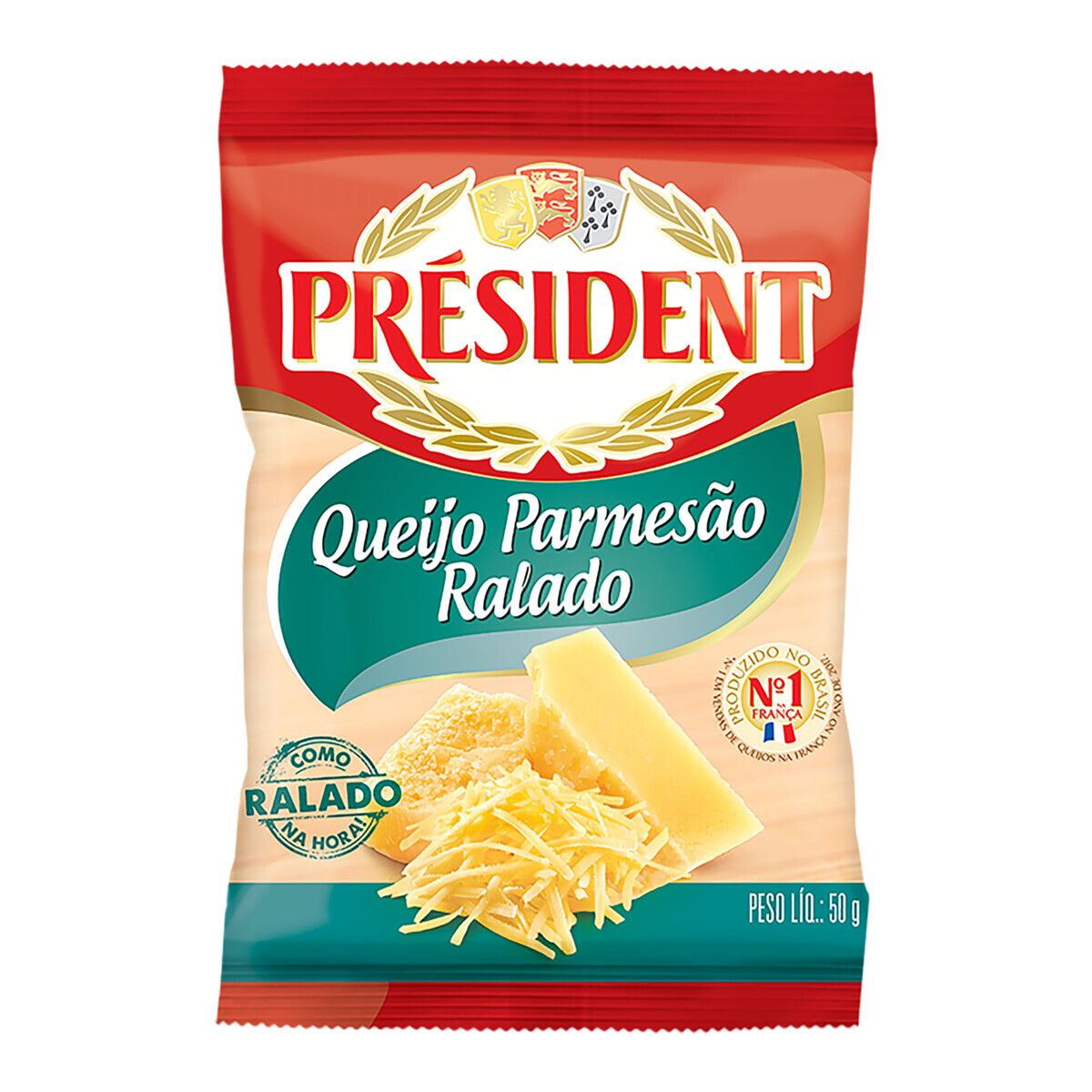 Queijo Parmesão Ralado Président Pacote 50g