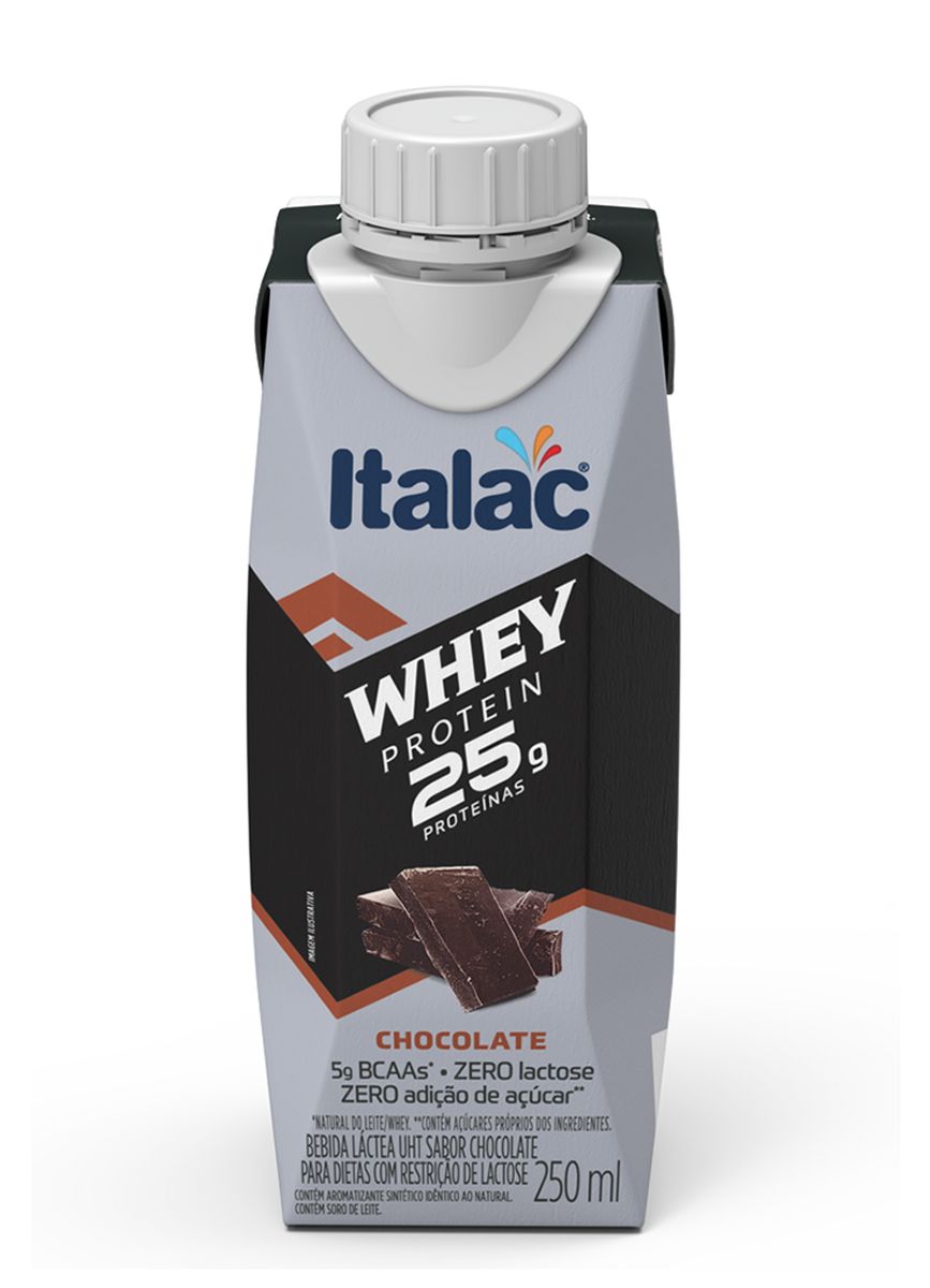 Bebida Láctea Italac Whey Chocolate Zero Lactose 250ml