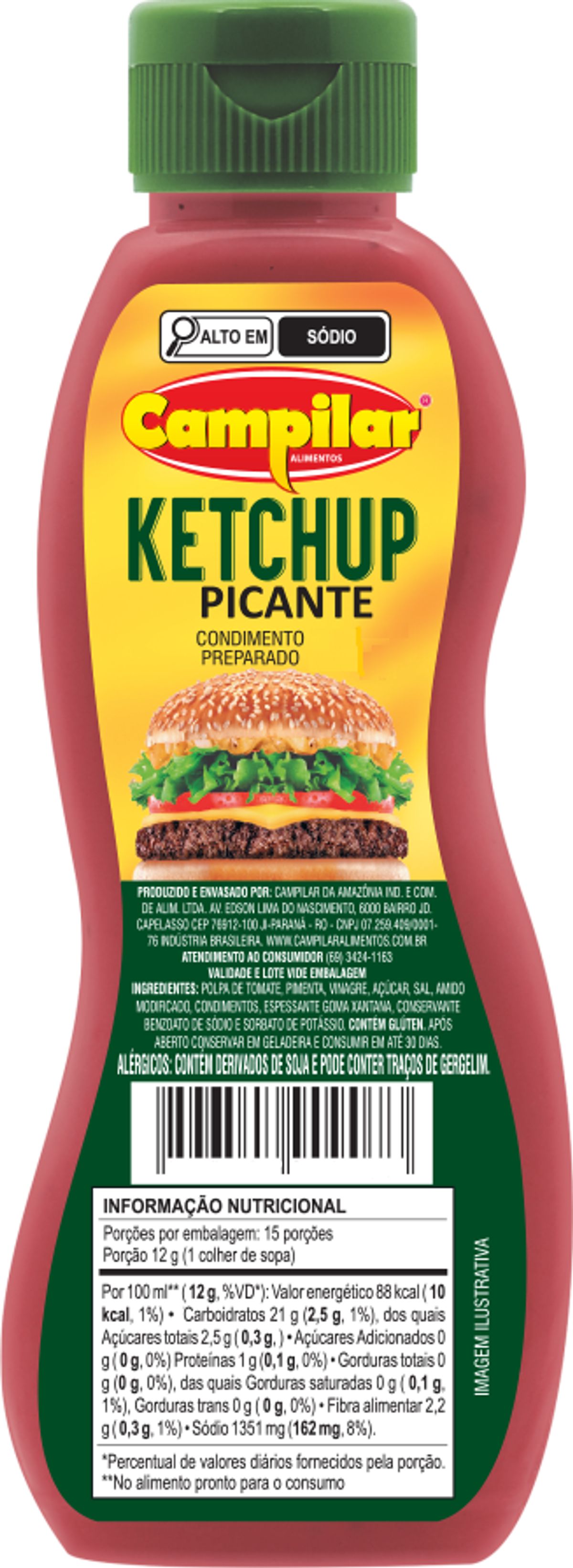 Ketchup Campilar Picante 380g image number 0