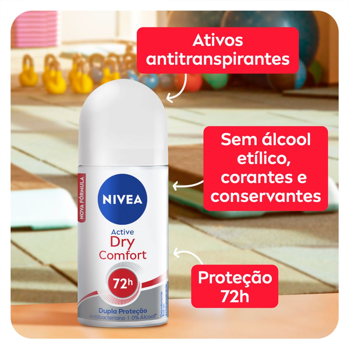 Desodorante Roll-On Nivea Dry Comfort 50ml image number 2