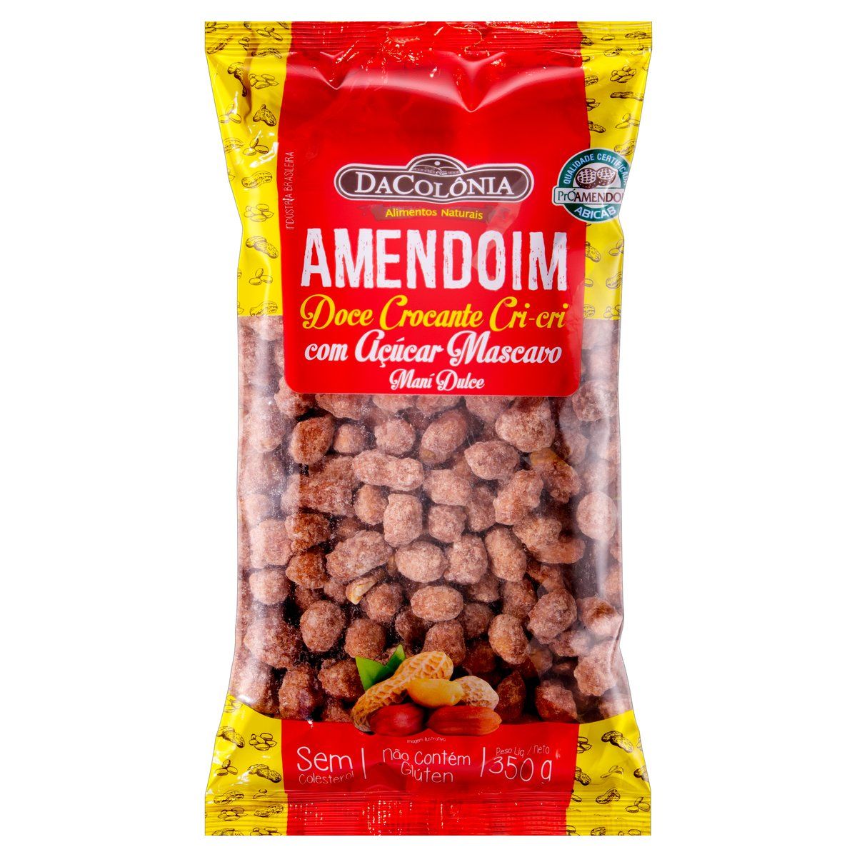 Amendoim Cri-Cri Crocante com Açúcar Mascavo DaColônia Pacote 350g