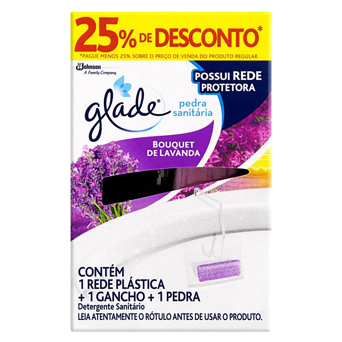 Detergente Sanitário Pato Pedra Bouquet de Lavanda Grátis 25% de Desconto
