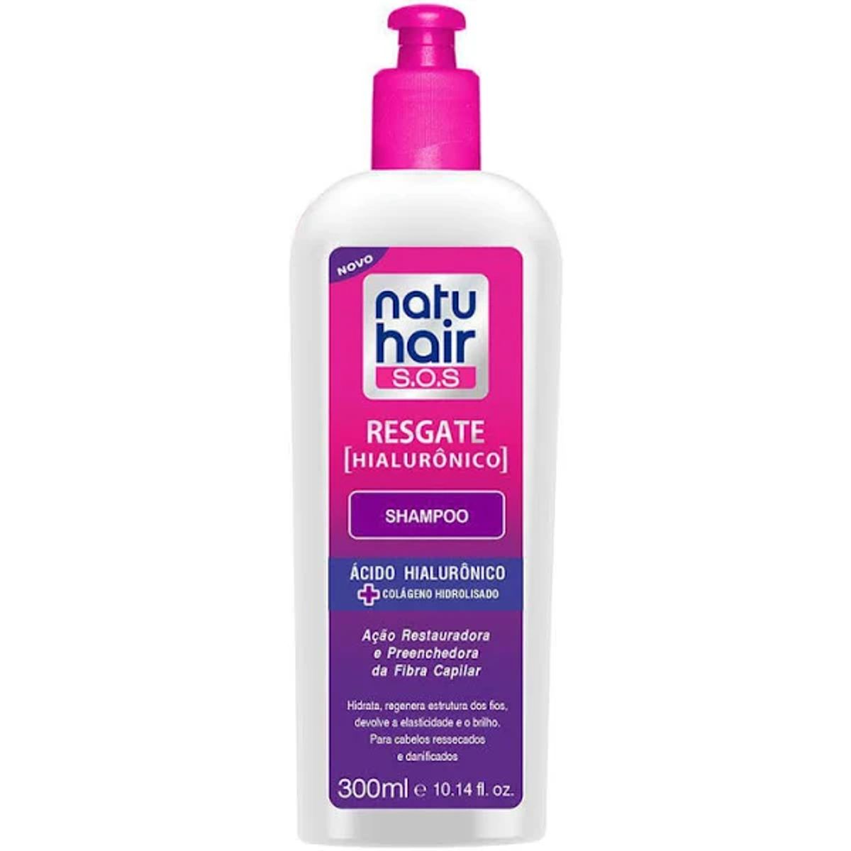 Shampoo Natu Hair S.O.S Resgate Hialurônico 300ml