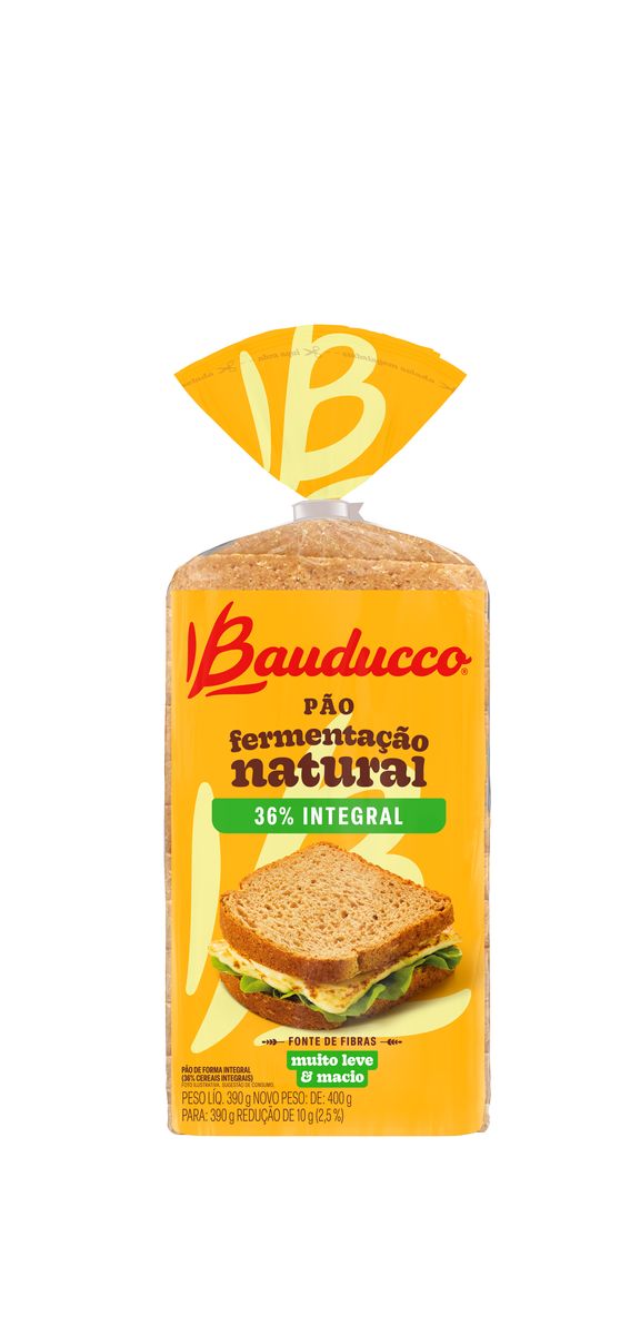 Pão de Forma Bauducco 36% Integral Pacote 390g
